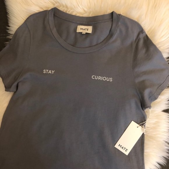 MATE the Label Stay Curious Crewneck T-shirt - Size Large - Picture 5 of 11